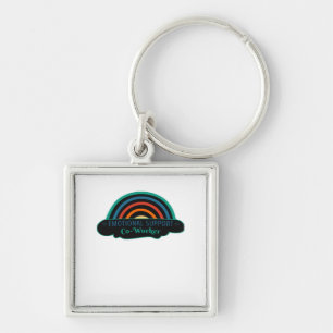 Emotional Help Coworker Work Bestie Blue Classic Key Ring