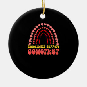 Emotional Help Coworker Work Bestie Classic Ceramic Ornament