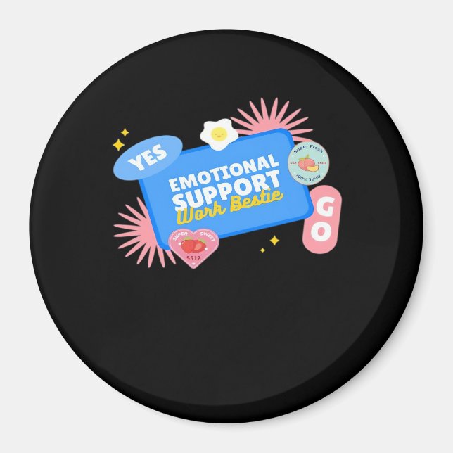 Emotional Help Coworker - Work Bestie Office Gift  Magnet (Front)