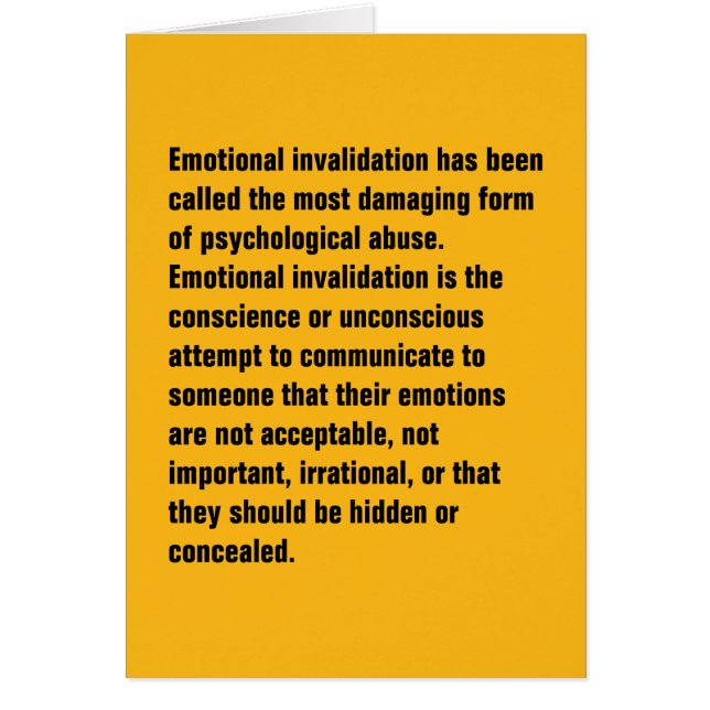 Emotional Invalidation Has Been Called … (Front)