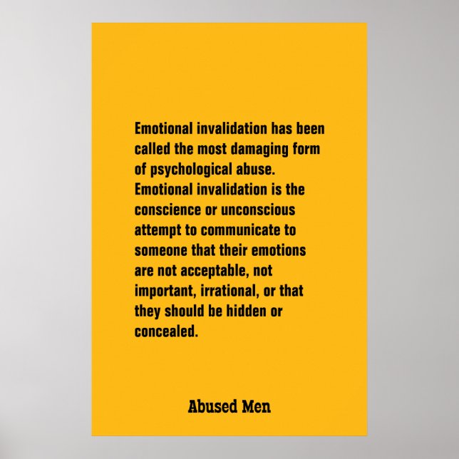 Emotional Invalidation Has Been Called … Poster (Front)