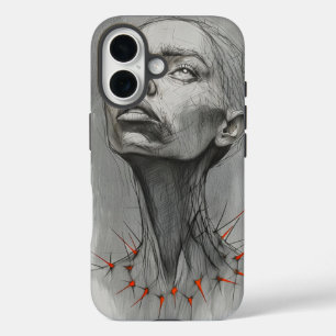 emotional portrait with thorn  iPhone 16 case