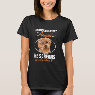 Emotional Support Animal Yorkshire Terrier Dog Lov T-Shirt