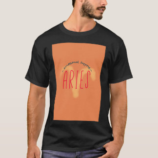 Emotional Support Aries Aries Zodiac Art T-Shirt