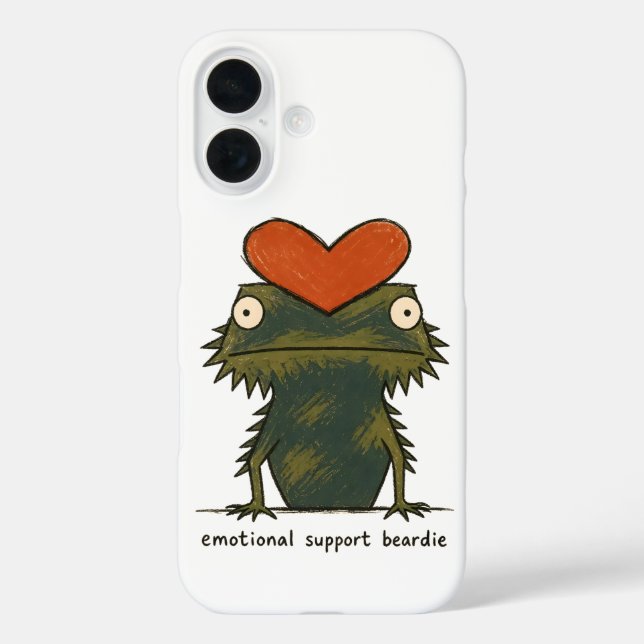 Emotional Support Beardie Bearded Dragon Art Case-Mate iPhone Case (Back)