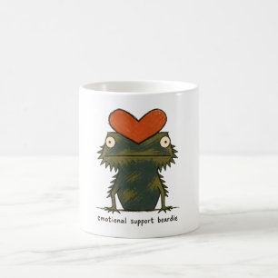 Emotional Support Beardie Bearded Dragon Art Coffee Mug