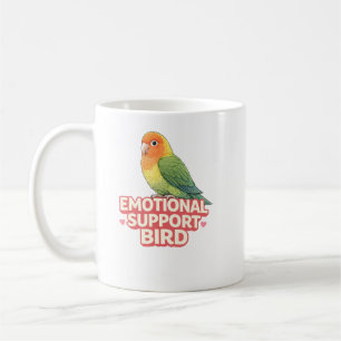 Emotional Support Bird Lovebird Coffee Mug