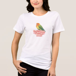 Emotional Support Bird Lovebird Tri-Blend Shirt
