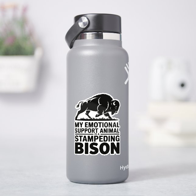 Emotional Support Bison Funny Mental Health Design (HydroFlask)