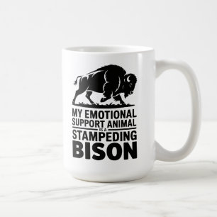 Emotional Support Bison Neurodivergent Humour Coffee Mug