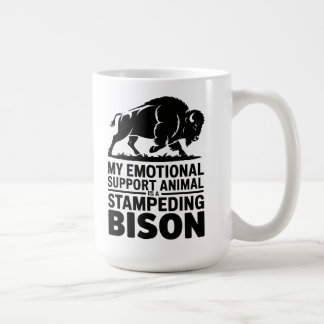 Emotional Support Bison Neurodivergent Humour Coffee Mug