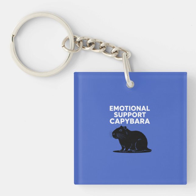 Emotional Support Capybara Key Ring (Front)