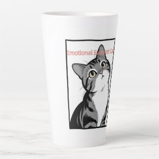 Emotional Support Cat Tall Ceramic Mug