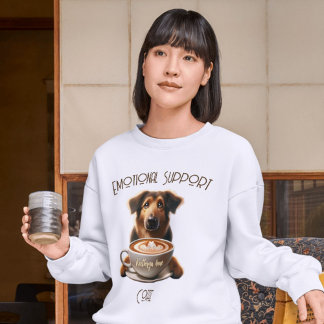 Emotional Support Coffee Cute Mental Health Tri-Blend Shirt