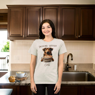 Emotional Support Coffee Funny Mental Health  Tri-Blend Shirt