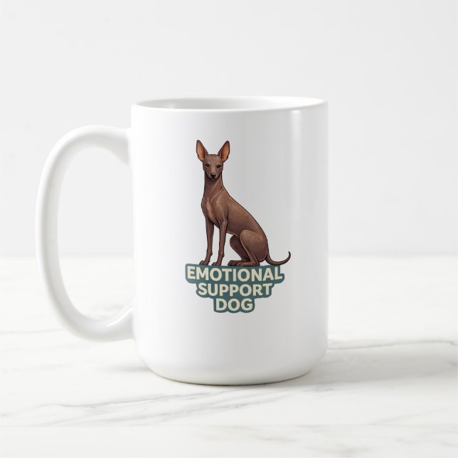 Emotional Support Dog Peruvian Inca Orchid Coffee Mug (Left)