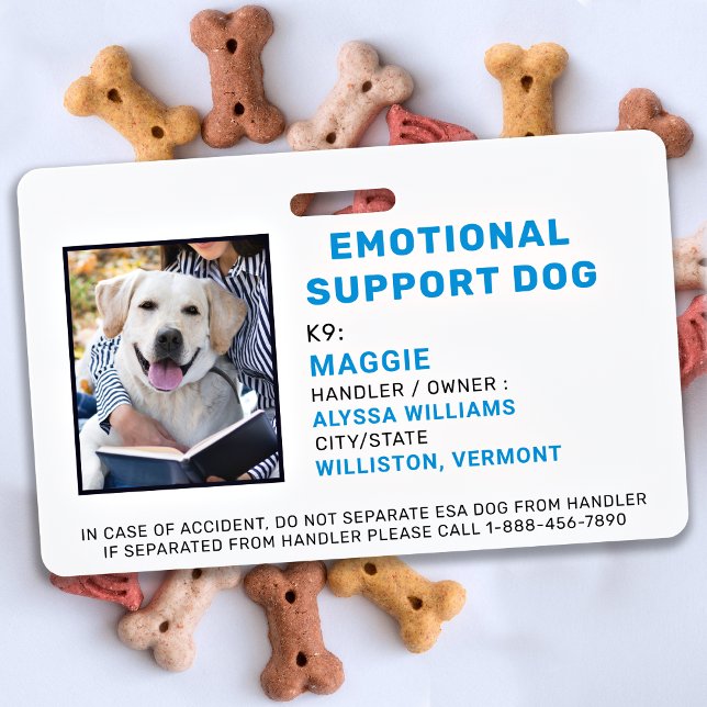 Emotional Support Dog Photo ID Badge (Creator Uploaded)
