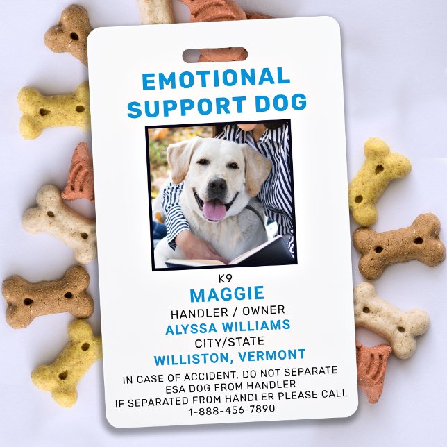 Emotional Support Dog Photo ID Badge (Creator Uploaded)