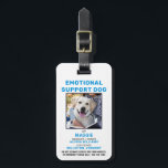 Emotional Support Dog Photo ID Badge Luggage Tag<br><div class="desc">Emotional Support Dog - Easily identify your dog as an ESA , while keeping your dog focused and cut down on distractions while working with one of these k9 ESA dog id badges. Although not required, an Emotional Support Dog ID badge gives you and your dog peace of mind and...</div>