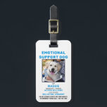 Emotional Support Dog Photo ID Badge Luggage Tag<br><div class="desc">Emotional Support Dog - Easily identify your dog as an ESA , while keeping your dog focused and cut down on distractions while working with one of these k9 ESA dog id badges. Although not required, an Emotional Support Dog ID badge gives you and your dog peace of mind and...</div>