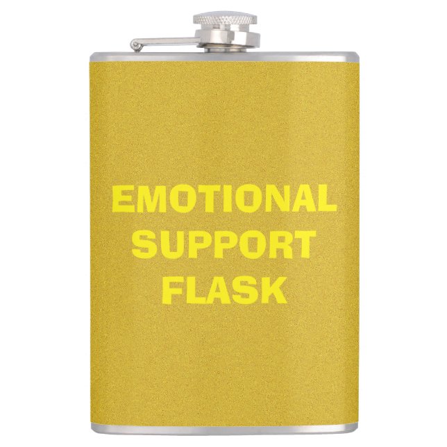 Emotional Support Gold Flask (Front)