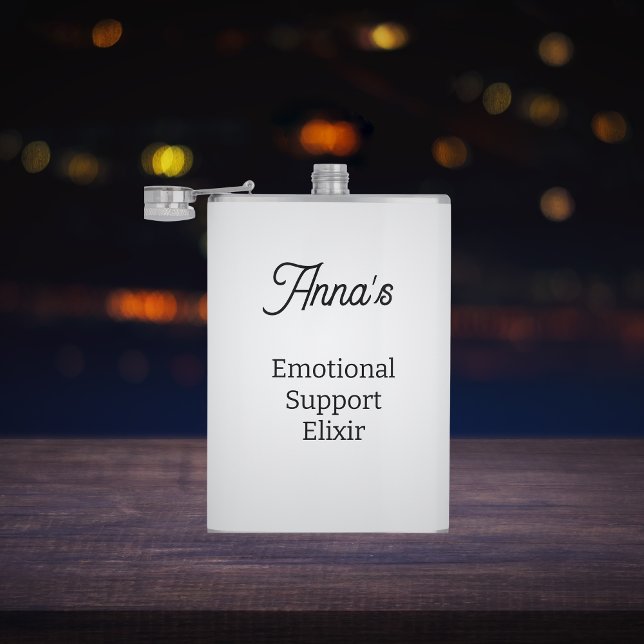 Emotional Support  Hip Flask (Hinged Emotional Support Flask)
