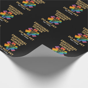 Emotional Support Human Do Not Pet Funny Halloween Wrapping Paper