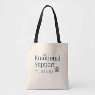 Emotional Support Human Funny Pet Lover Tote Bag
