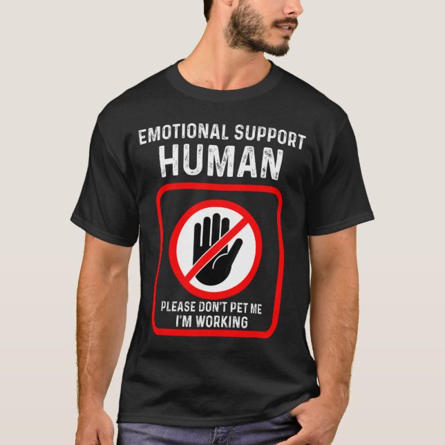 Emotional Support Human Halloween Costume T-Shirt (Front)