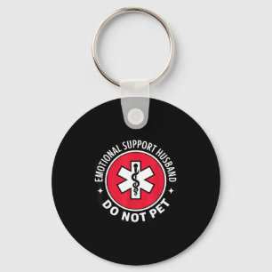Emotional Support Husband Do Not Illustration Key Ring