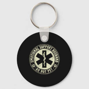 Emotional Support Husband Do Not Pet 2 Key Ring
