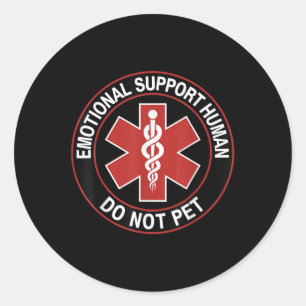 Emotional Support Husband Do Not Pet 5 Classic Round Sticker
