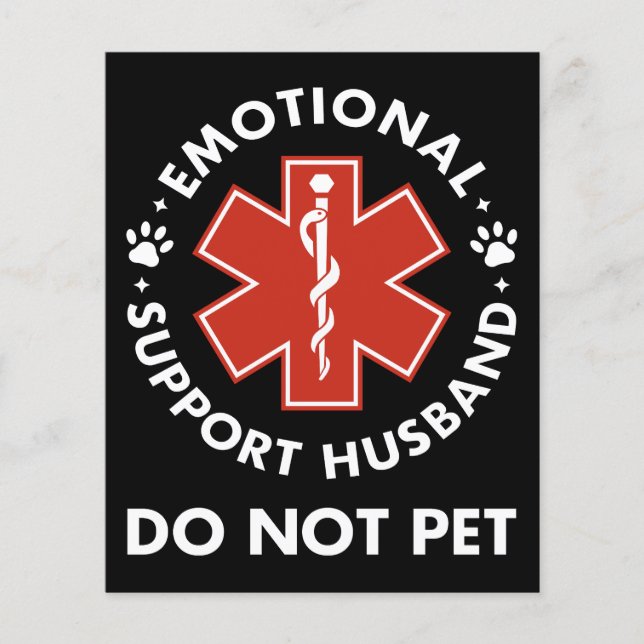 Emotional Support Husband Do Not Pet Flyer (Front)