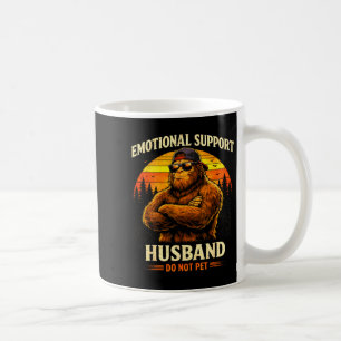 Emotional support husband do not pet funny bigfoot coffee mug