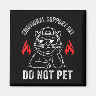 Emotional Support Husband Do Not Pet Funny Cat Magnet