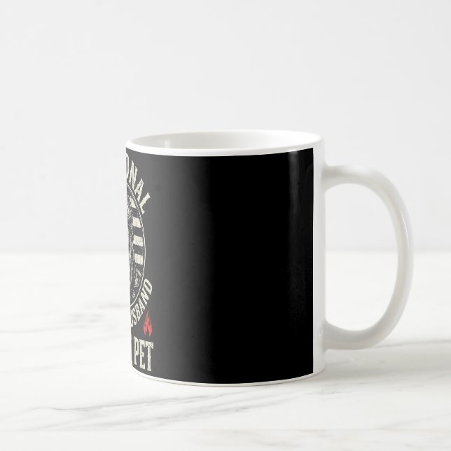 Emotional support husband do not pet funny monkey  coffee mug (Right)