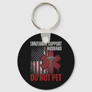 Emotional Support Husband Do Not Pet Key Ring