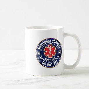 Emotional Support Husband Do Not Pet Service Dog L Coffee Mug
