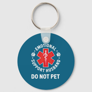 Emotional Support Husband Not Pet Awareness Suppor Key Ring