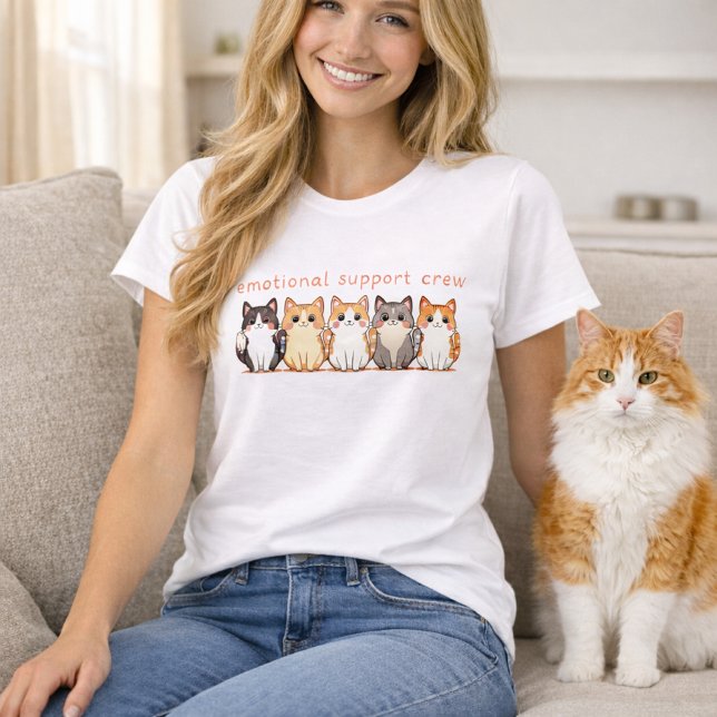 Emotional Support - Kawaii Cutie Kitties - Cat Mom T-Shirt (Creator Uploaded)