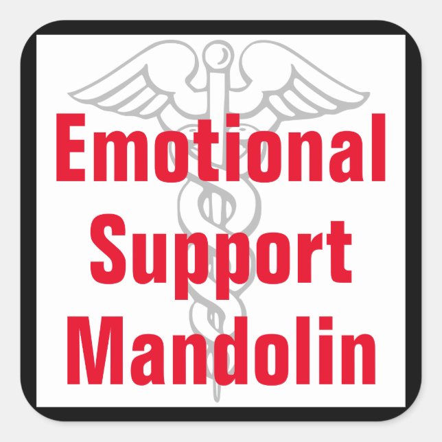 Emotional Support Mandolin - Funny Sticker (Front)
