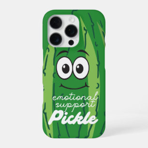 Emotional Support Pickle Funny Green iPhone Case