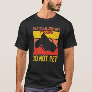 Emotional Support Pistol Do Not Pet Retro Apparel  T-Shirt