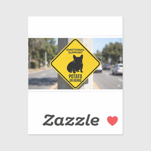 Emotional Support Potato French Bulldog Funny Caut (Sheet)