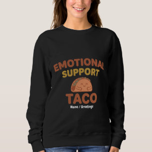 Emotional Support Taco Funny Retro Kawaii Comfort Sweatshirt