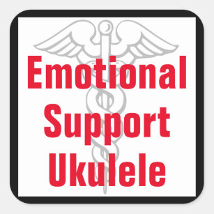 Emotional Support Ukulele - Funny Sticker