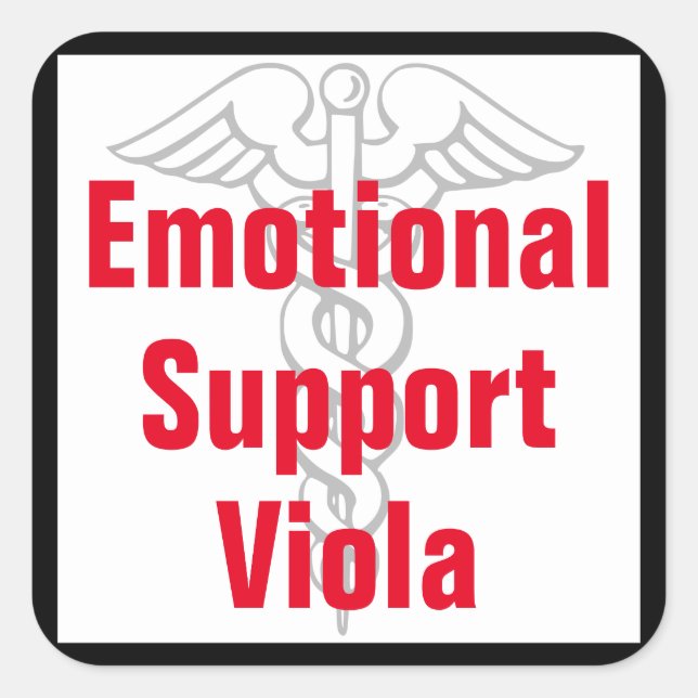 Emotional Support Viola - Funny Sticker (Front)