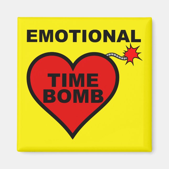 Emotional Time Bomb Funny Fridge Magnet (Front)