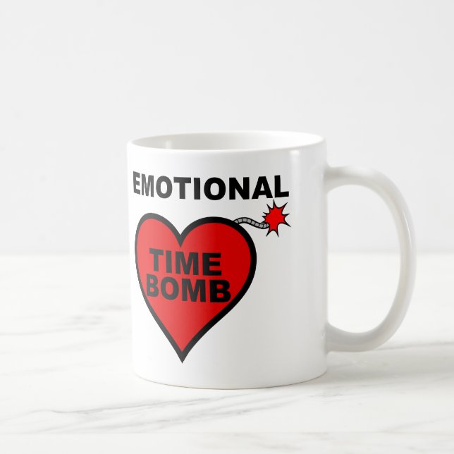 Emotional Time Bomb Funny Mug or Travel Mug (Right)