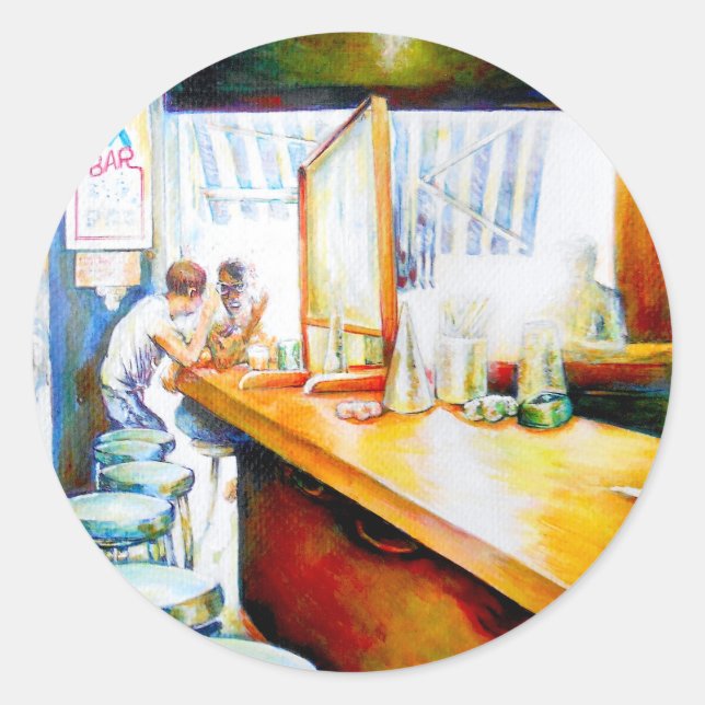 Emotional to Motivate, Logic to Justify Classic Round Sticker (Front)